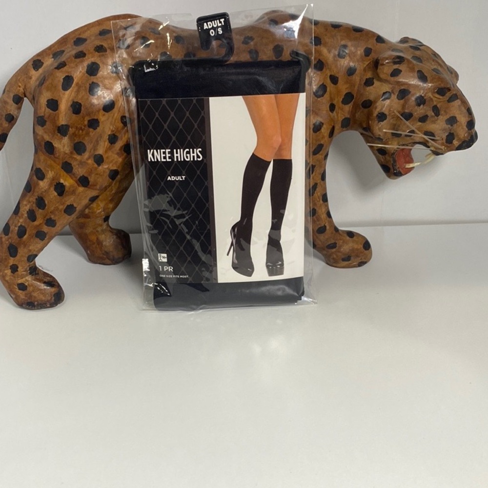 Adult Black Knee Highs